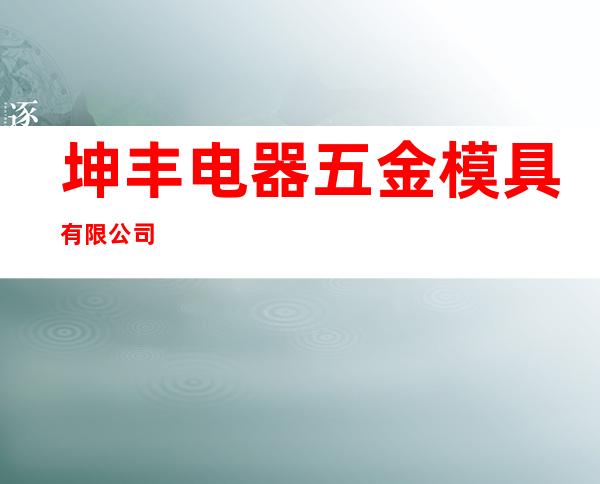 坤丰电器五金模具有限公司